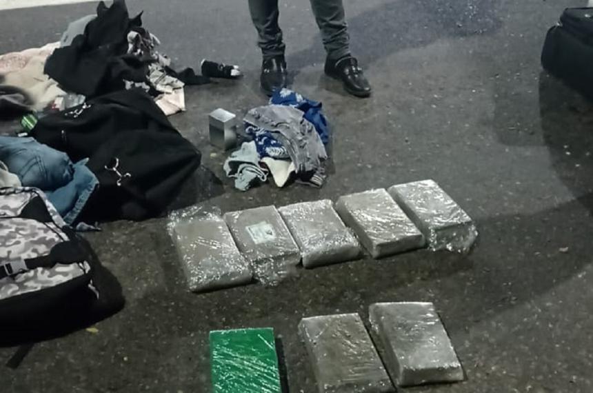 Secuestraron más de 10 kilos de marihuana en el Puesto Caminero Catriló