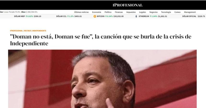 Pampeano coló una canción en el conflicto de Independiente :: El Diario de  La Pampa