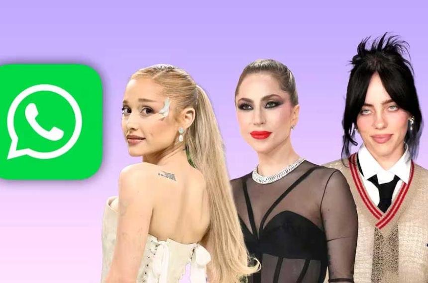 La muacutesica de Ariana Grande Lady Gaga y Billie Eilish llegaraacute por primera vez a WhatsApp