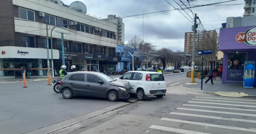 Otro choque en pleno centro santarrosentildeo