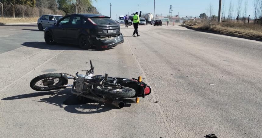 Otro motociclista herido ahora en un choque frente al Parque Industrial