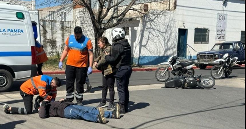 Un herido por el choque de dos motos en Pico