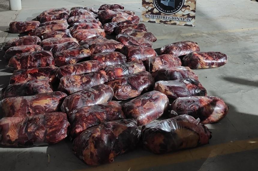 Decomisan 750 kilos de carne que intentaban pasar hacia Catriel 