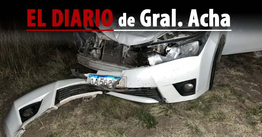 Un auto con turistas embistioacute unciervo en la ruta 152