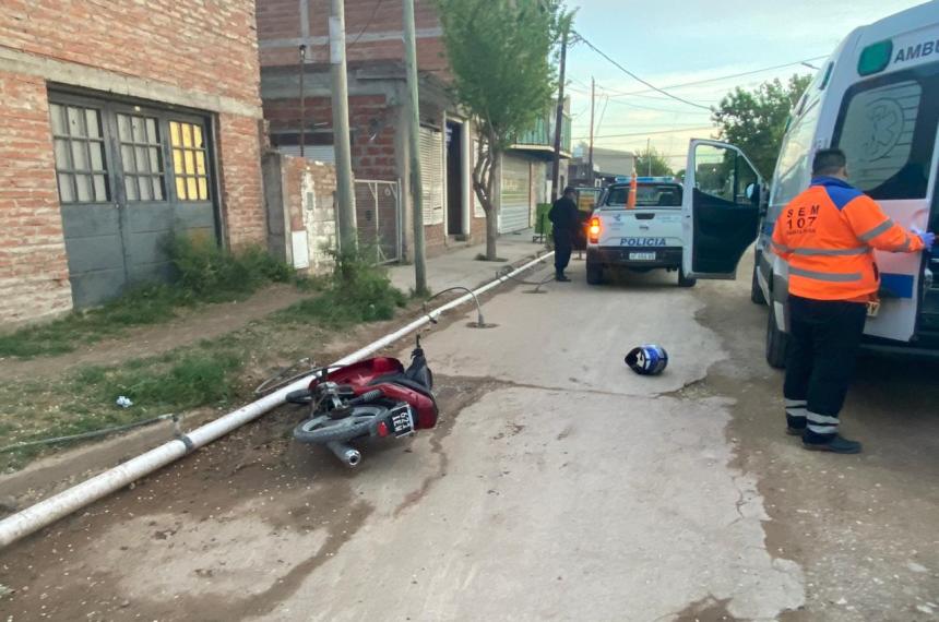 Alcoholizado se cayoacute con la moto