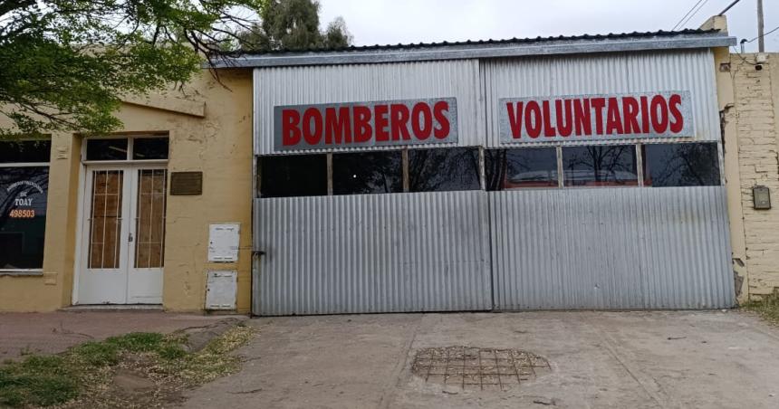 Preocupa la falta de bomberos voluntarios y la situacioacuten del cuartel de Toay