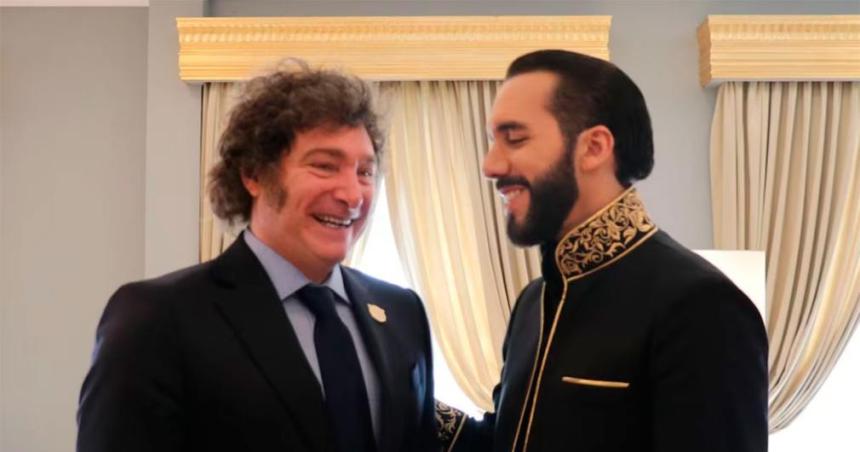 Nayib Bukele fue recibido por Javier Milei en Casa Rosada- Vamos a lograr cosas muy buenas para nuestros paiacuteses