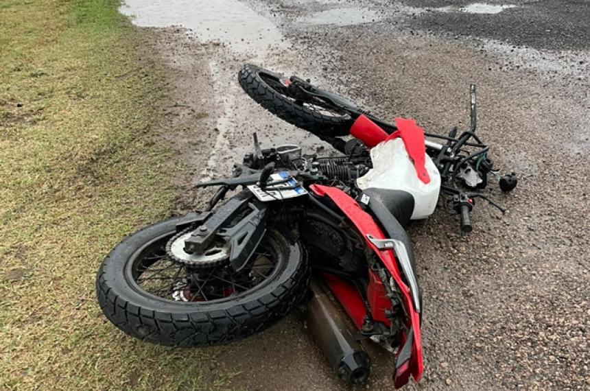 Un motociclista herido por un choque sobre la Ruta Nacional 188 