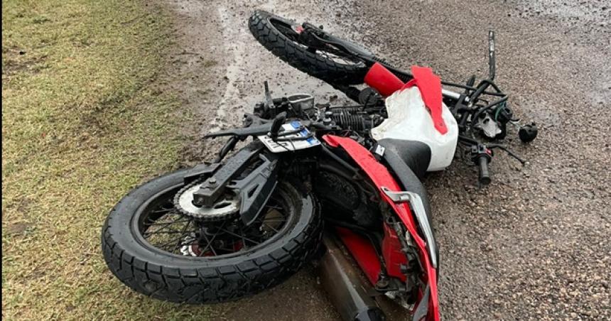 Un motociclista herido por un choque sobre la Ruta Nacional 188 