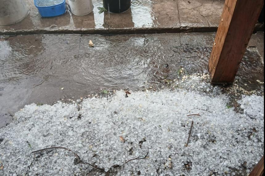 Lluvia piedra y granizo en Naicoacute y cerca del Parque Luro