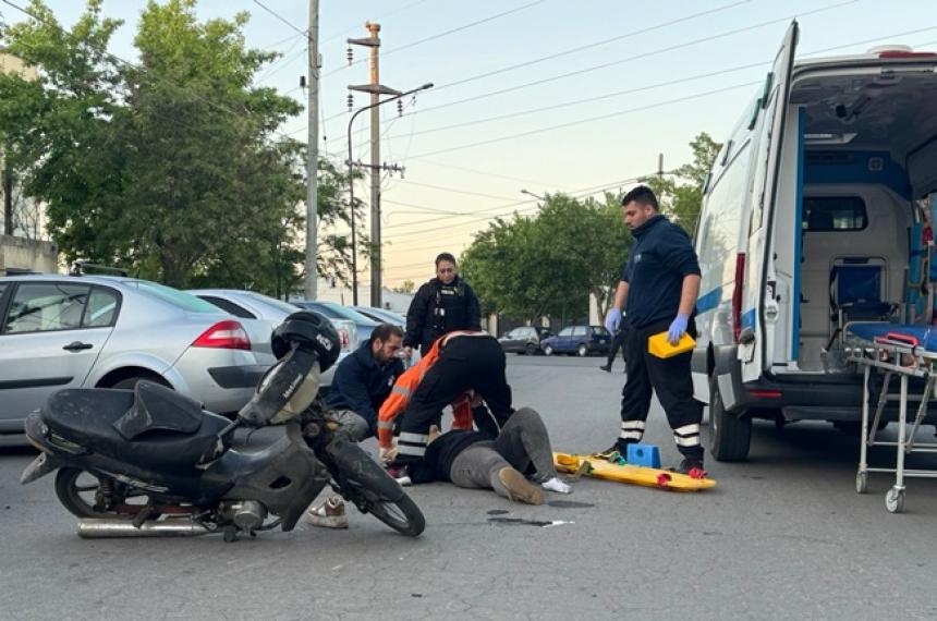 Dos choques en Pico- una motociclista con un traumatismo en la cara