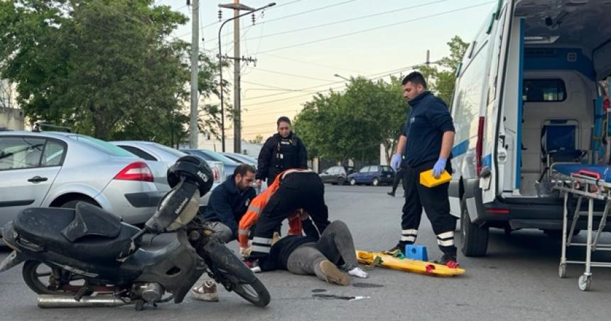 Dos choques en Pico- una motociclista con un traumatismo en la cara