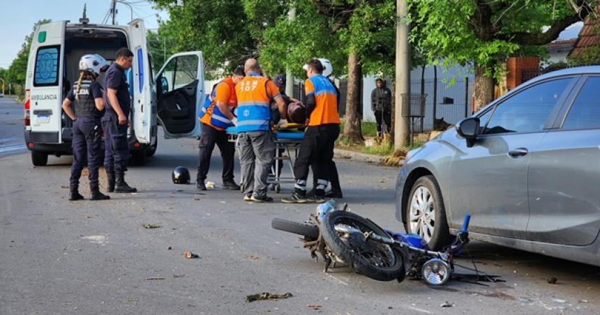 Un motociclista herido en Pico tras un triple choque