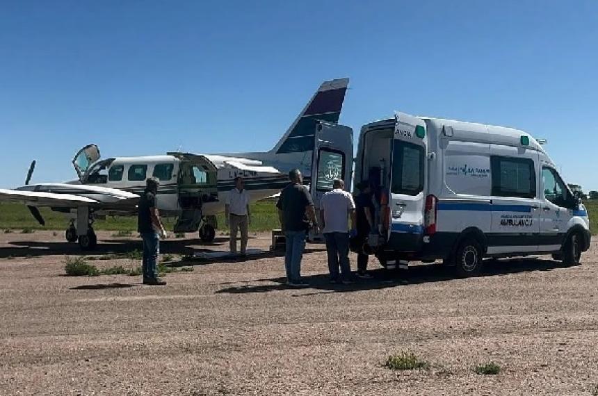 El trabajador herido en Falucho fue derivado a San Luis