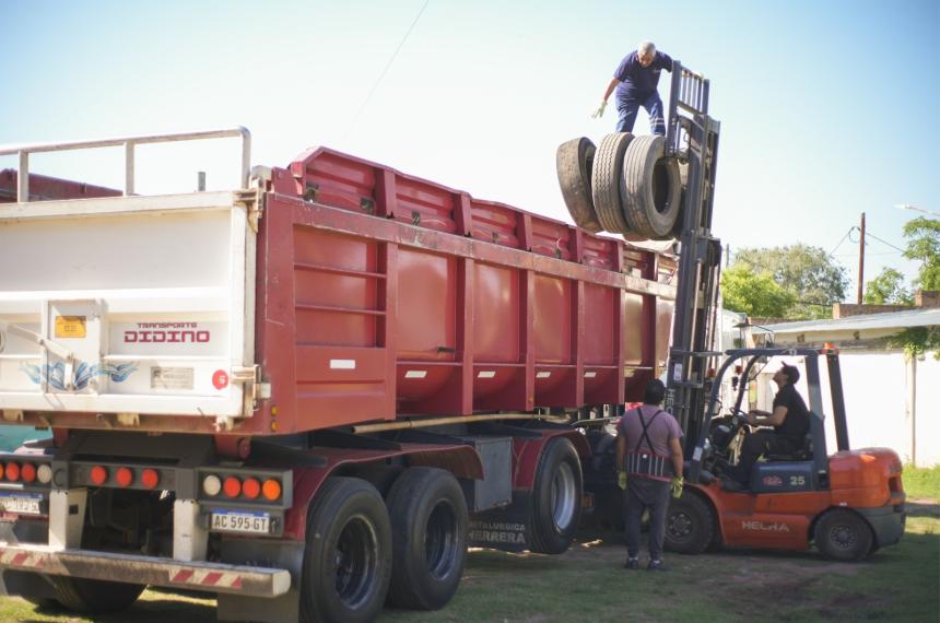 Pico- ya se enviaron maacutes de 200 toneladas de neumaacuteticos en desuso para su reciclado