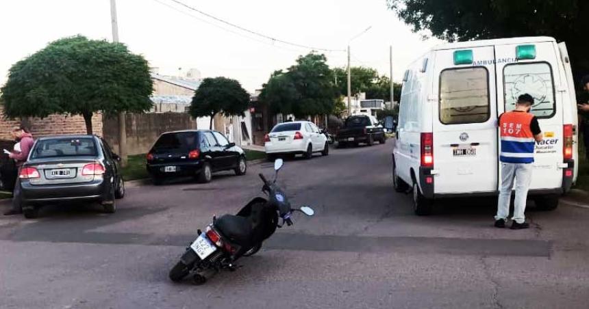 Un motociclista herido en un choque con un automoacutevil en Santa Rosa 