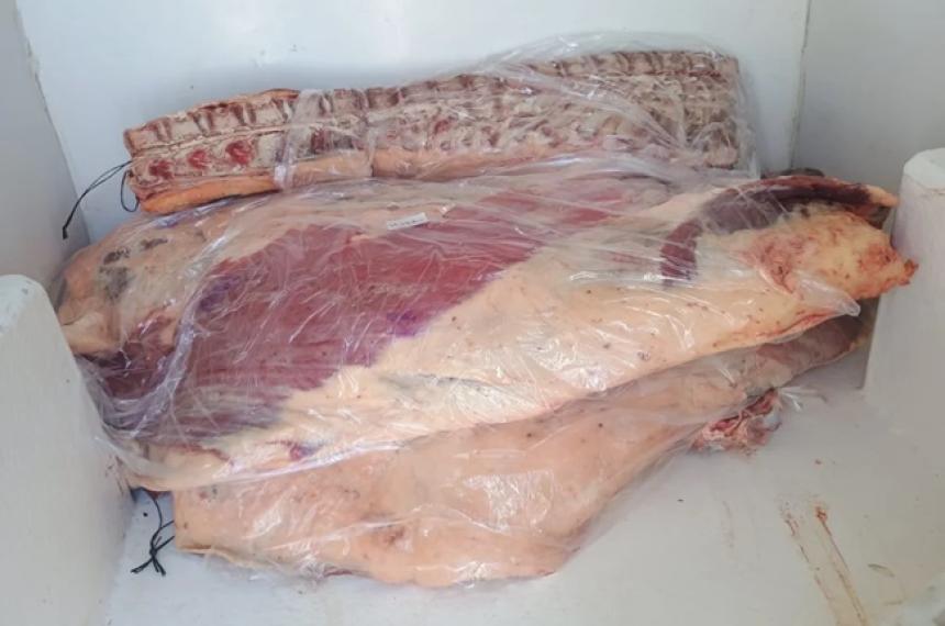 Decomisan carne vacuna en el cruce de las Rutas Provinciales 9 y 2