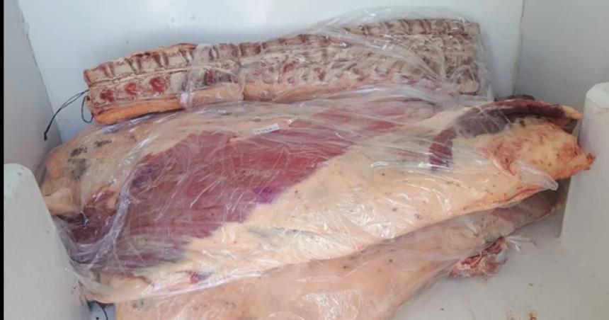 Decomisan carne vacuna en el cruce de las Rutas Provinciales 9 y 2