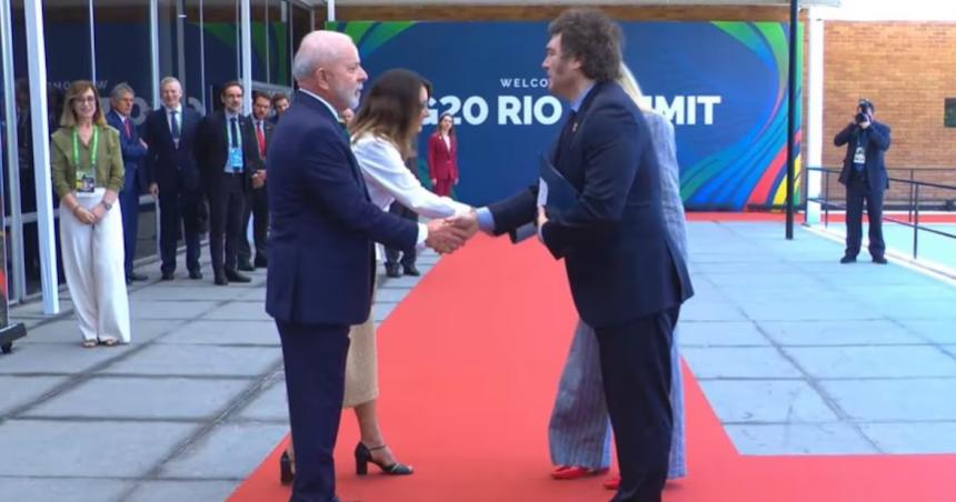 Milei y Lula se saludaron con frialdad en el G20 de Brasil