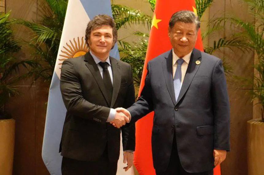 Javier Milei en un giro ideoloacutegico se reunioacute con Xi Jinping