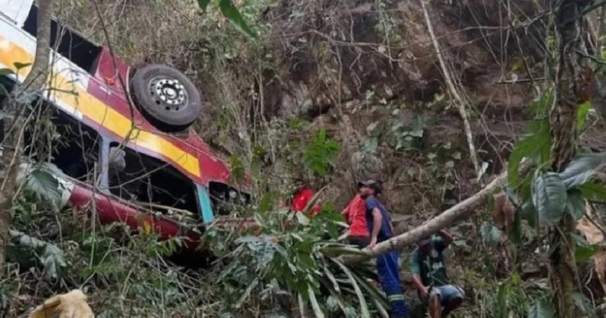 Tragedia en Brasil- al menos 17 muertos al caer un autobuacutes a un precipicio