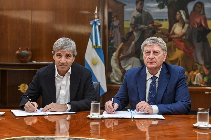 Ziliotto y Caputo firmaron un acta intencioacuten para analizar la deuda que Nacioacuten mantiene con La Pampa