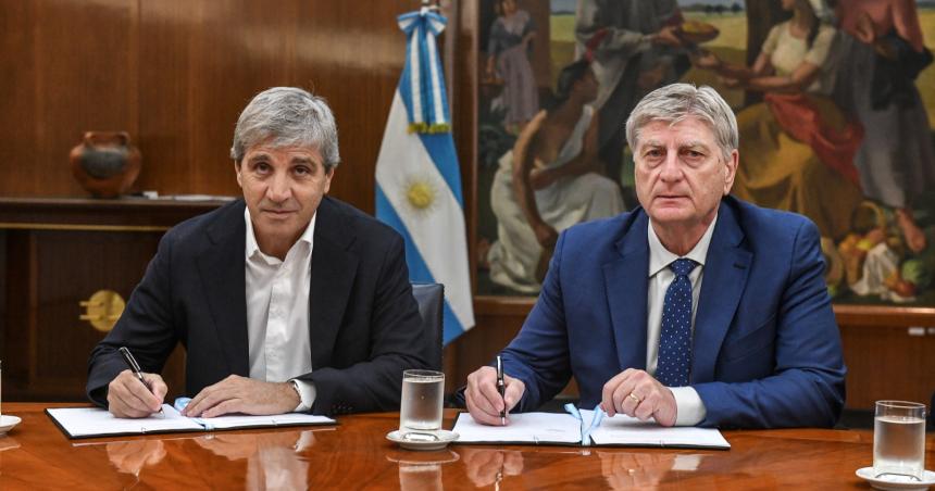 Ziliotto y Caputo firmaron un acta intencioacuten para analizar la deuda que Nacioacuten mantiene con La Pampa