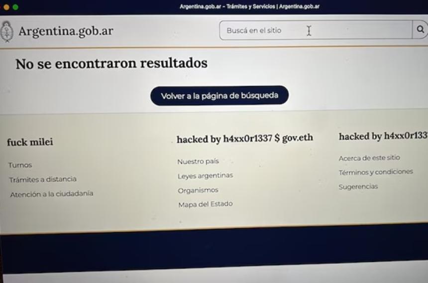 Hackearon el sitio Mi Argentina