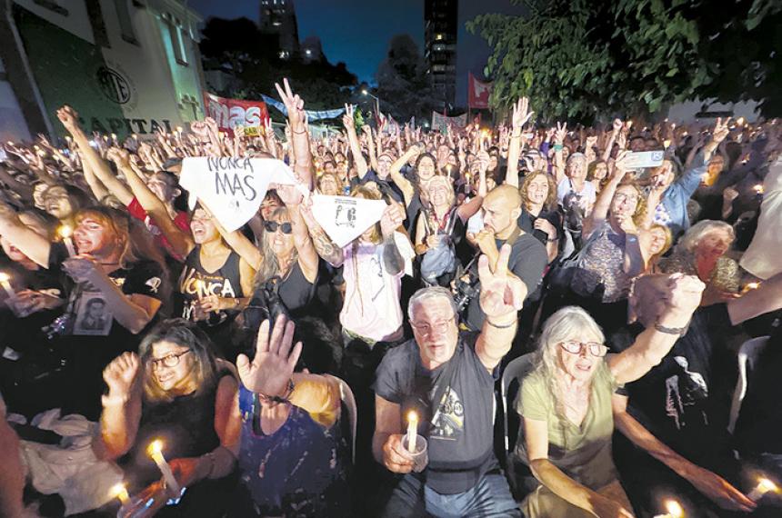 Miles de personas en la defensa del centro Haroldo Conti en la ex ESMA 