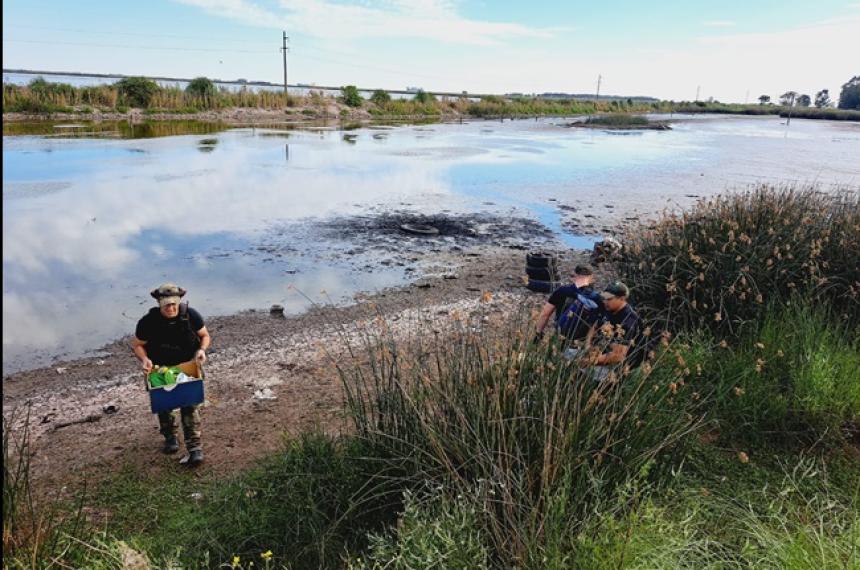 Destruyeron un proyectil de guerra hallado en una laguna