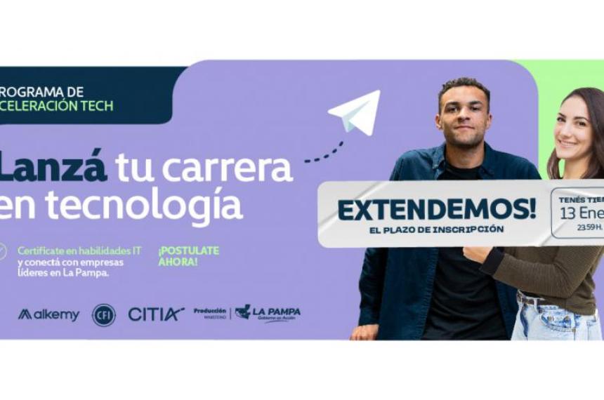 Extienden la inscripcioacuten al Programa Aceleracioacuten de Talentos Tech