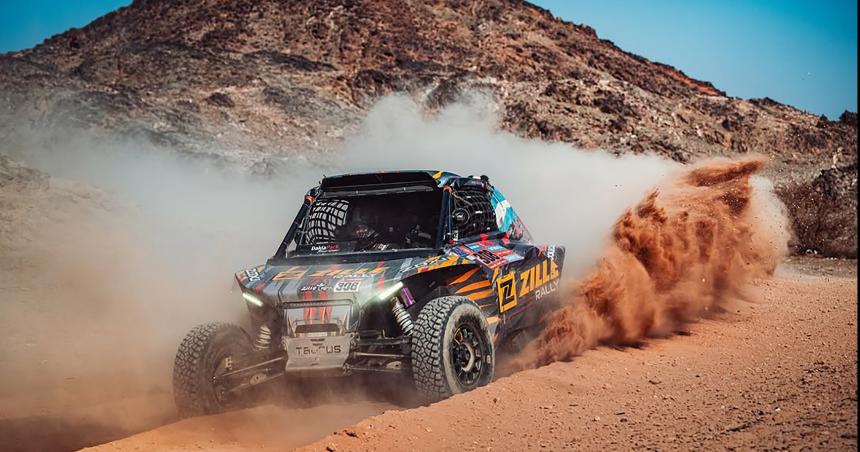 Dakar- El pampeano David Zille finalizoacute tercero en la octava etapa