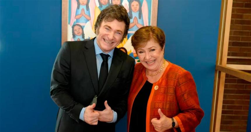 Tras reunirse con Kristalina Georgieva Milei acordoacute que un equipo teacutecnico del FMI viajaraacute a Buenos Aires