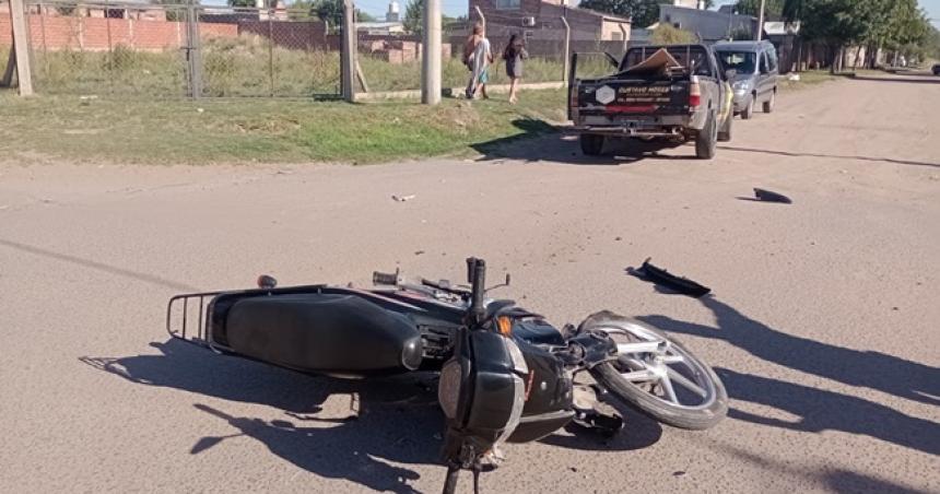 Un motociclista herido por un choque- dio positivo de alcoholemia