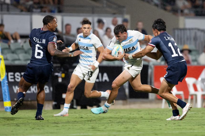 Una victoria y una derrota para Los Pumas en el Seven de Perth