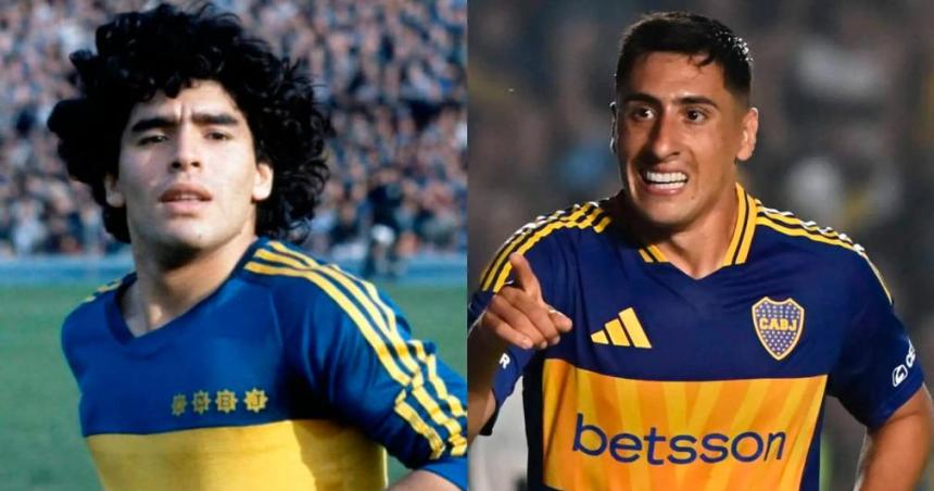 Miguel Merentiel alcanzoacute una marca de Diego Maradona en Boca