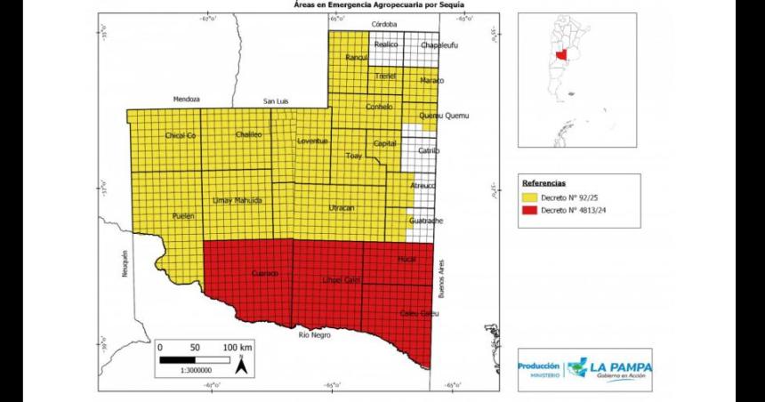 Se ampliaron las aacutereas en emergencia agropecuaria por sequiacutea