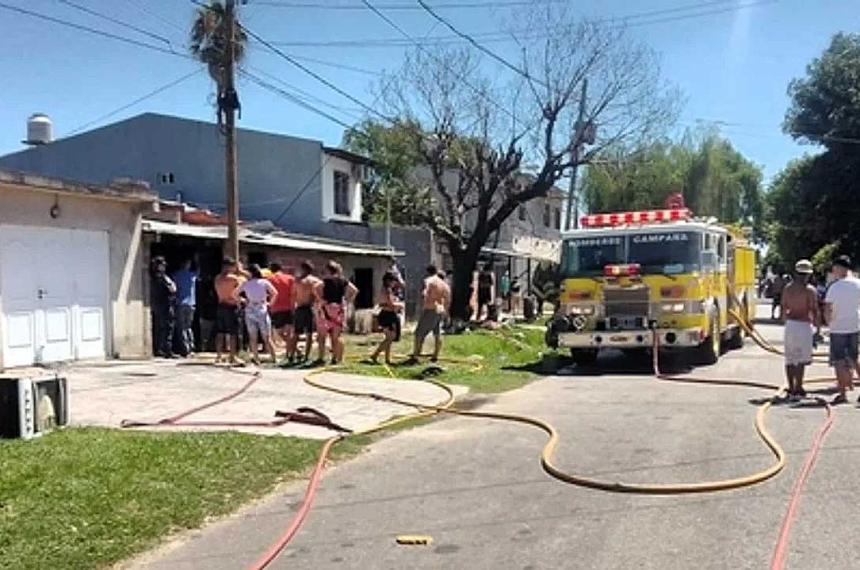 Tragedia en Campana- cuatro nenes murieron por el incendio de una casa