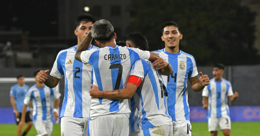 Sub 20- Argentina terminoacute sufriendo pero vencioacute a Uruguay