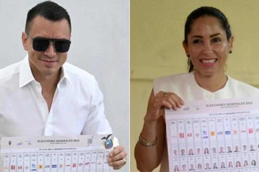 Gonzaacutelez y Noboa iraacuten al balotaje en las presidenciales de Ecuador