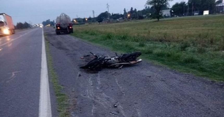 Murioacute un motociclista que chocoacute en la Ruta 5 cerca de Pehuajoacute