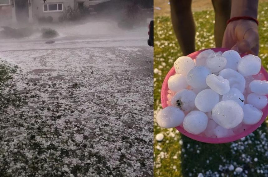 Granizo de 4 centiacutemetros destrozoacute autos y casas en Mar del Plata