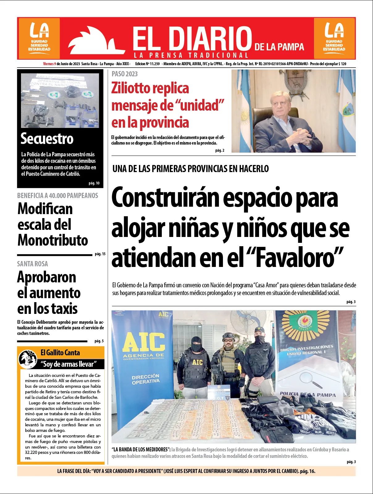 Tapa De El Diario En Papel Viernes 09 De Junio De 2023 El Diario De La Pampa 8783