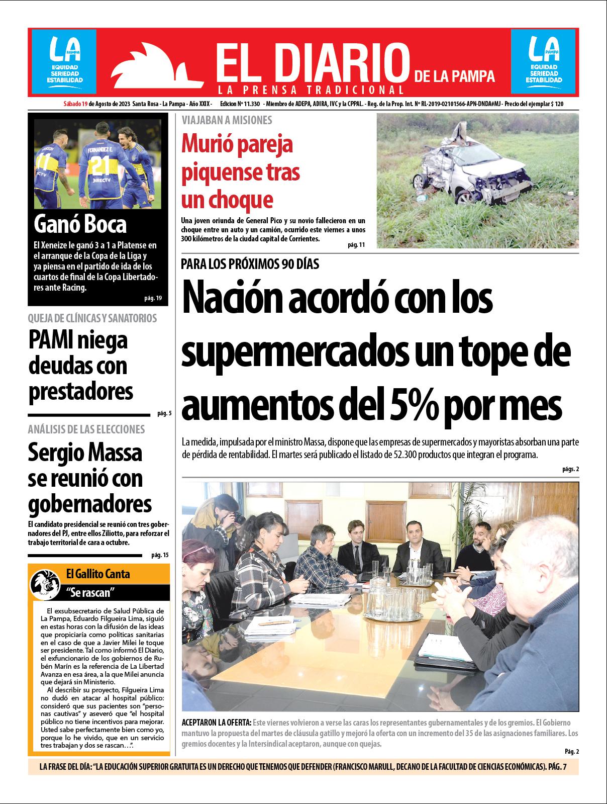 Tapa De El Diario En Papel Domingo 12 De Febrero De 2023 El Diario De La Pampa 8827